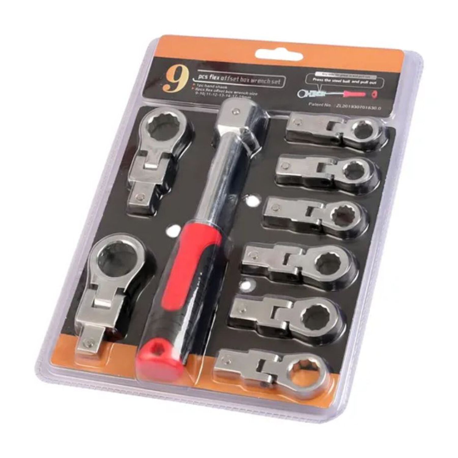 Juego De Llaves Estrella 9pcs Ajustable Acero image number 0.0