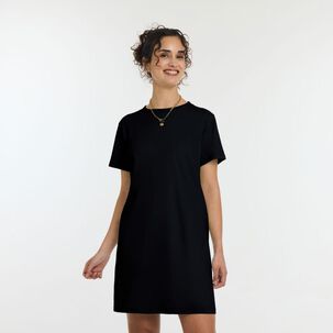 Vestido Midi Manga Corta Cuello Redondo Mujer Freedom