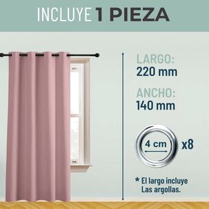 Cortina Semi Blackout Un Paño 140x220cm Aislante