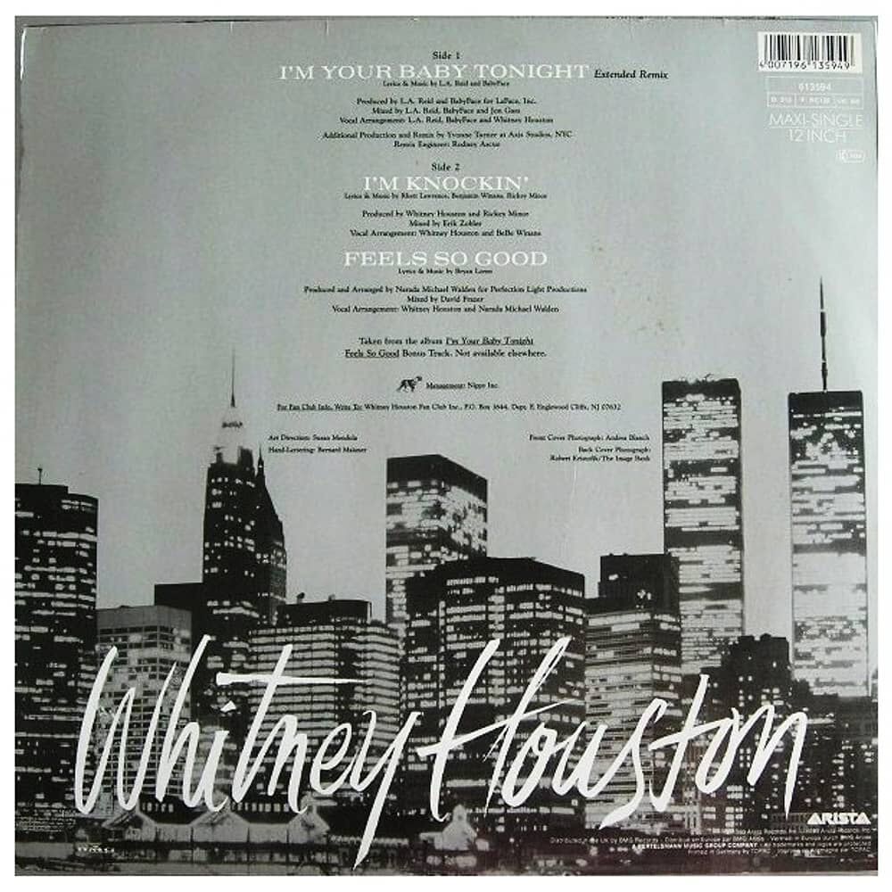 Whitney Houston - I'm Your Baby Tonight | 12" Maxi Single Usado image number 1.0