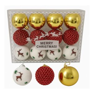 12 Esferas Navideñas Bambalinas 8cm Adorno Decoración Hogar 12 Esferas Navideñas Bambalinas 8cm Adorno Decoración Hogar