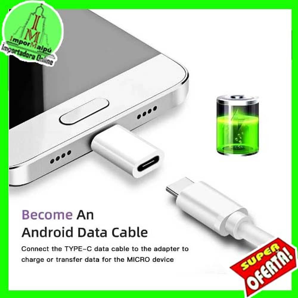 Adaptador Tipo C A Micro Usb V8 Tipo C Hembra Micro Usb Macho Celulares Compatible Android, Samsung image number 3.0