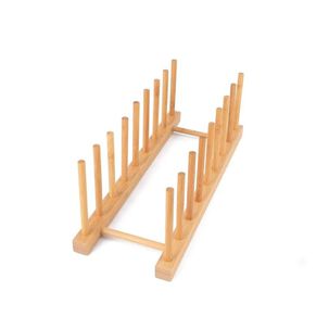 Repisa Organizadora Platos Bamb&uacute; Natural Escurridor Moderno 35cm