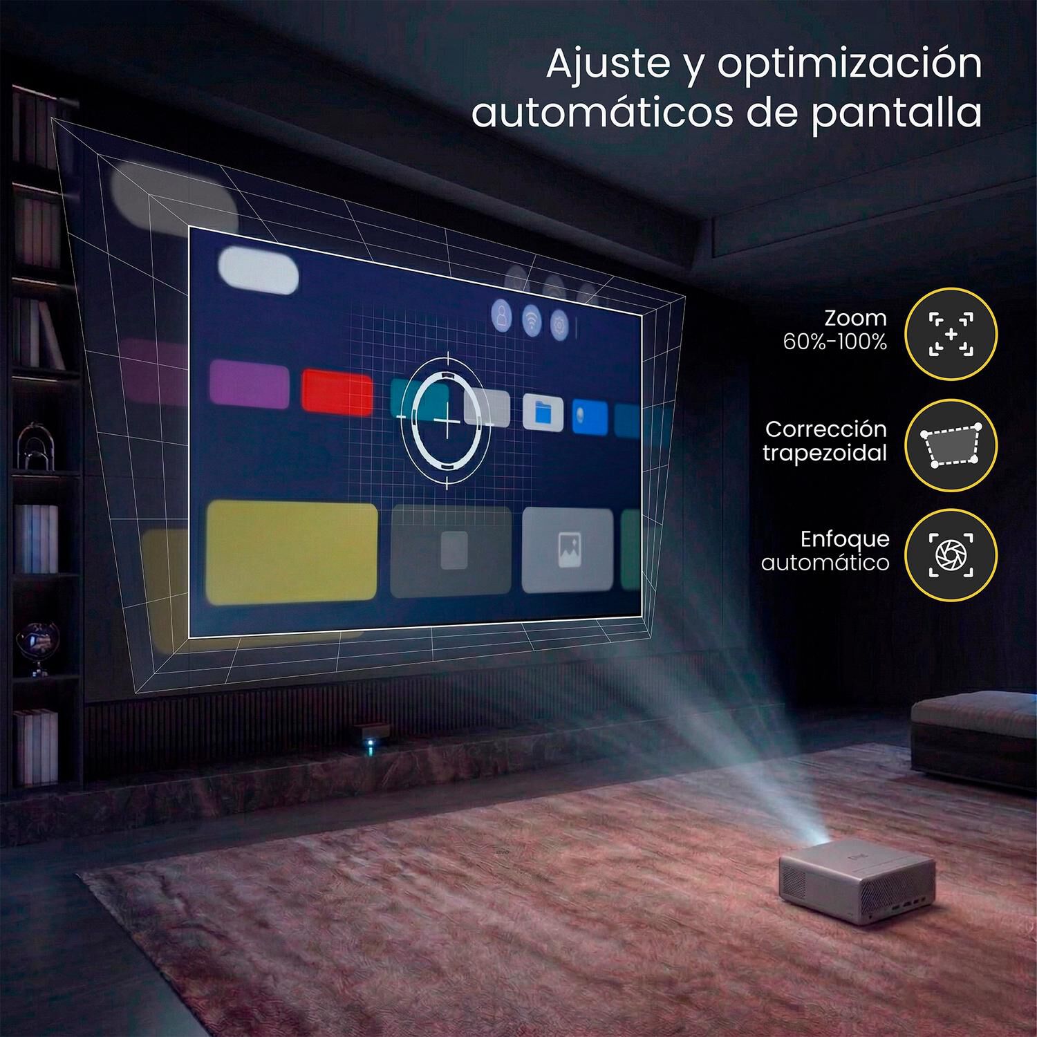 Proyector Portatil Smart Hexa 8000lm Wifi Bt Android Levo image number 5.0