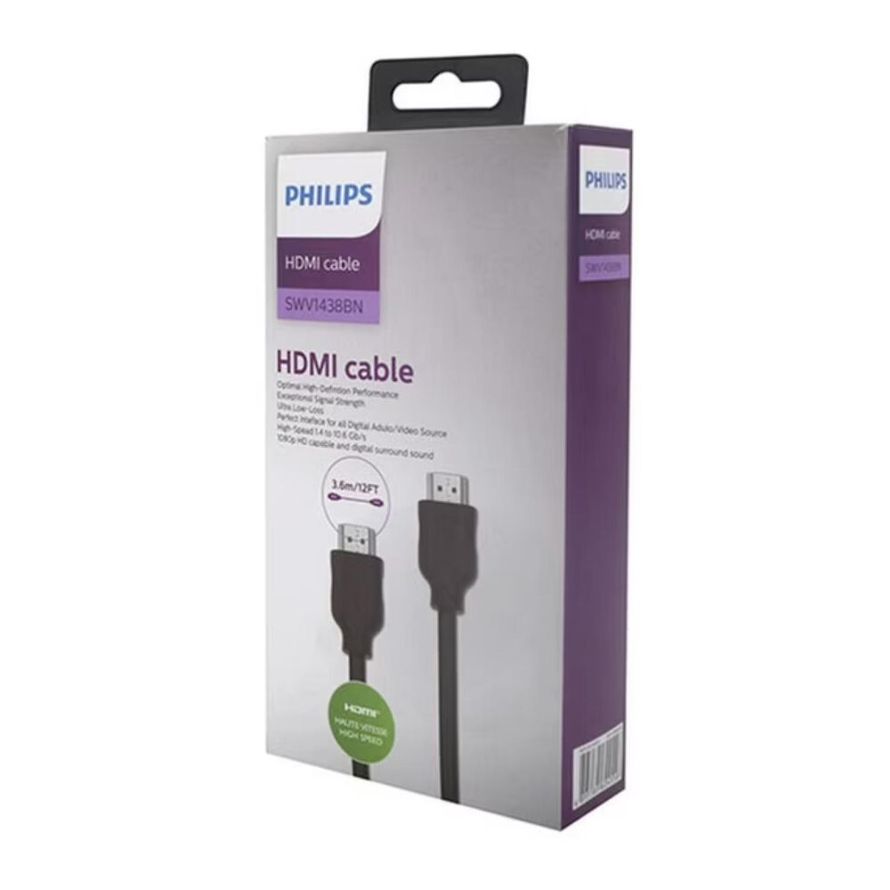 Cable Hdmi Puntas Doradas 3.6mts Hd 4k Swv1438bn image number 0.0
