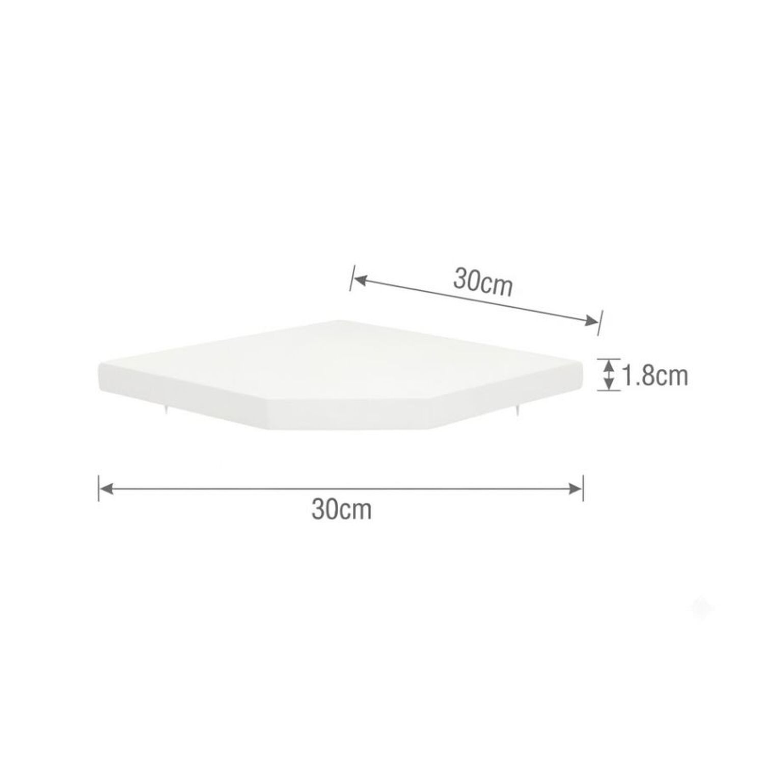 Repisa De Esquina Flotante Minimalista Blanca Organizador 30cm image number 3.0