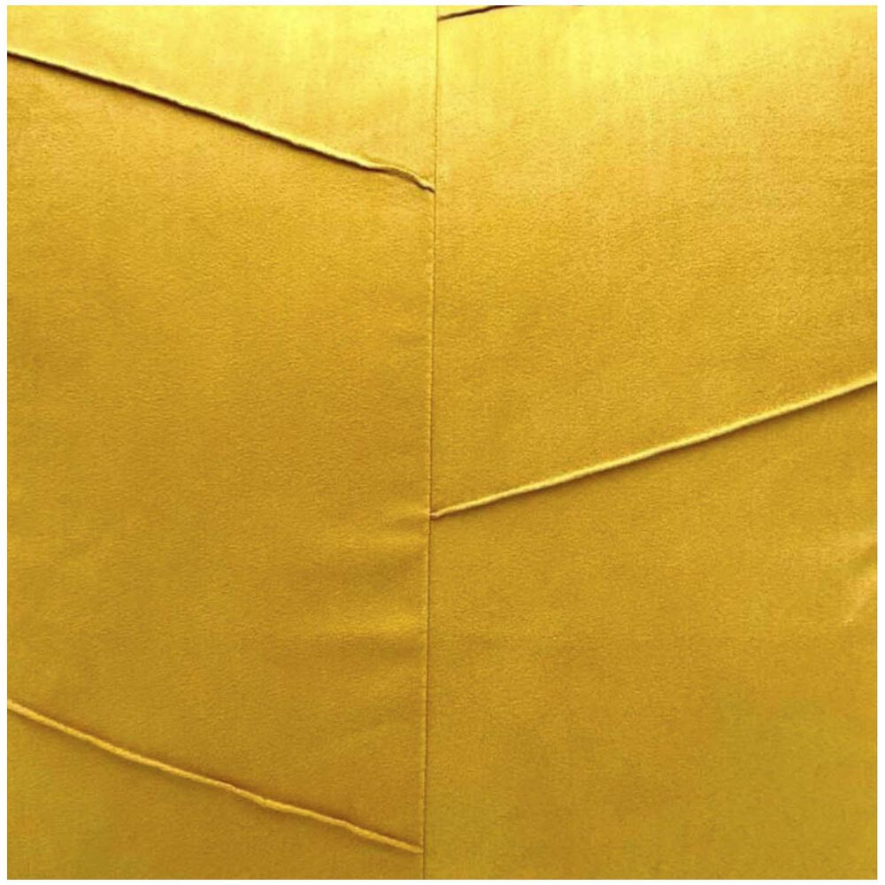 Pack De 02 Fundas De Coj&iacute;n De Semicuero Sint&eacute;tico 50x50 Cm Amarillo image number 2.0
