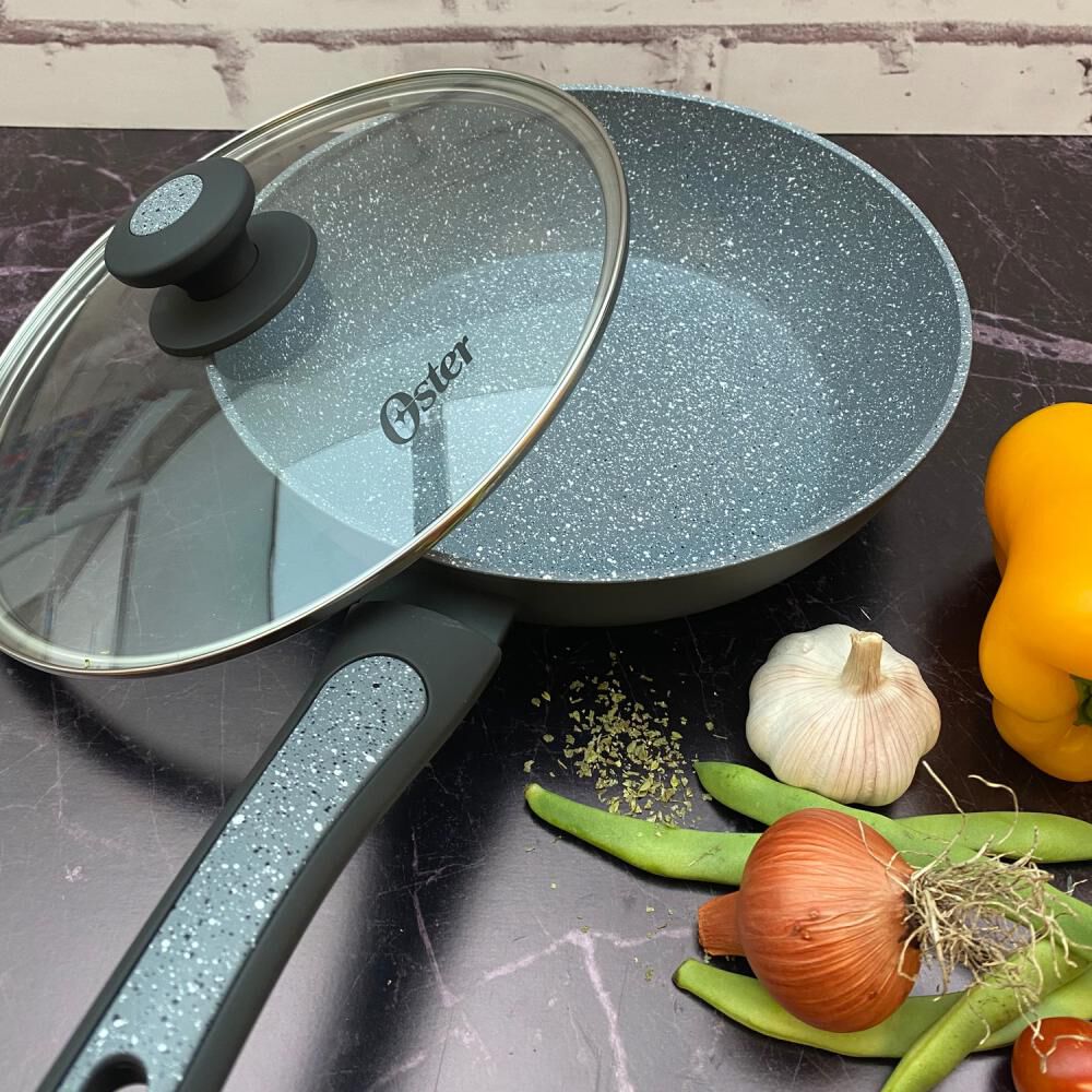 Wok Aluminio Con Tapa Bastone Oster / 24.5 Cm / 2 Piezas image number 2.0
