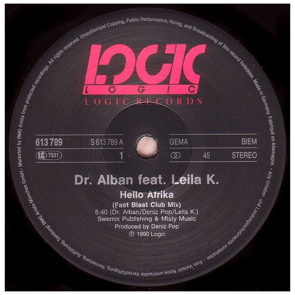 Dr. Alban Ft. Leila K - Hello Afrika | 12" Maxi Single Usado image number 2.0
