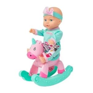 Juguete Muñeca Bostecitos 30cm Con Balancin De Unicornio