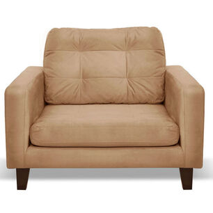 Sofa Napoles 1 Cuerpo Tela Velvet Beige