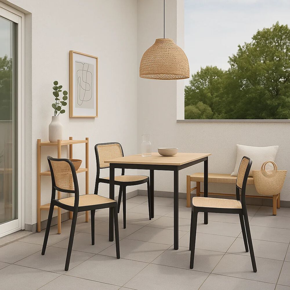 Silla De Restaurant O Terraza Comedor Hoffman Enrejada - Negra image number 9.0