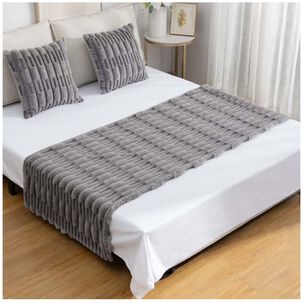 Set Piecera De Bambu Gris 70 X 210 +2 Fundas