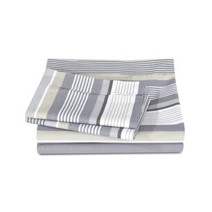 S&aacute;bana Andes 144 Hilos 304 Franja Gris 2 Plazas