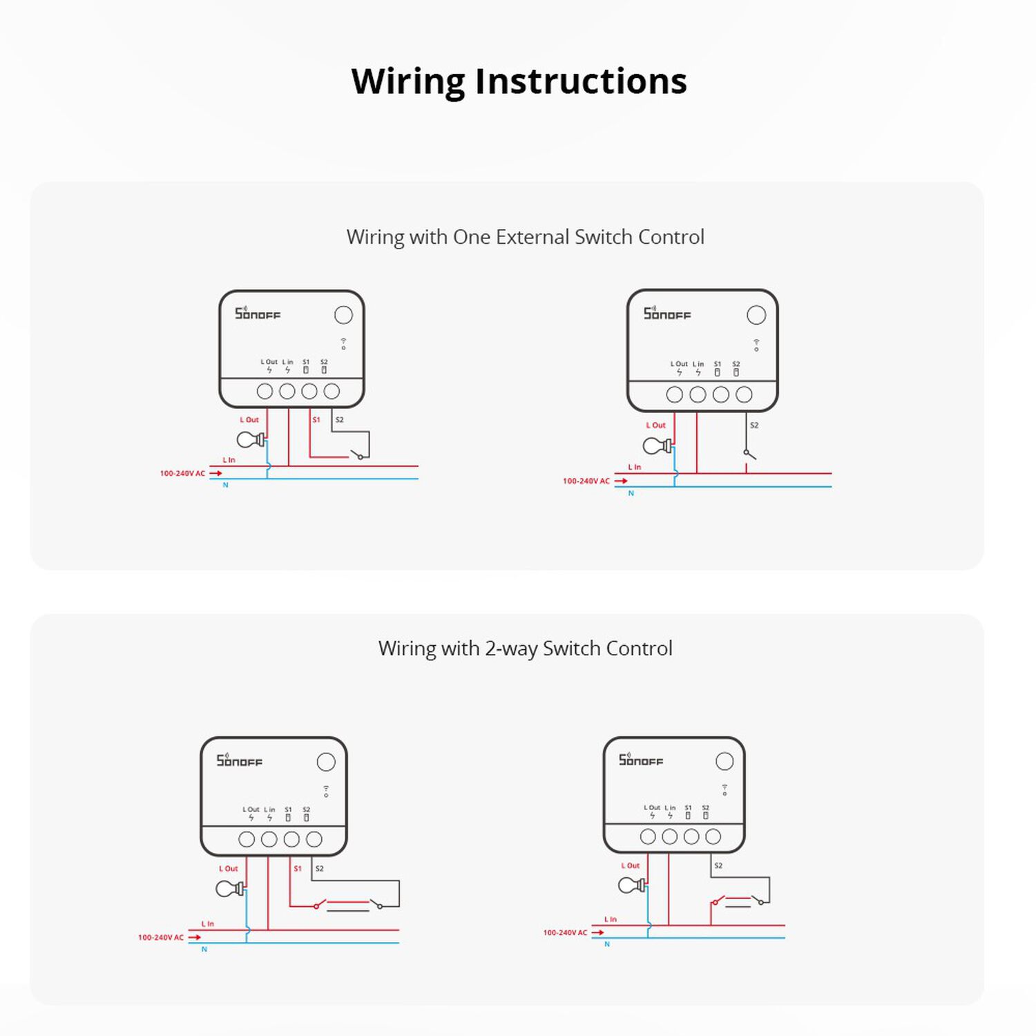 Pack 2 Interruptores Zigbee Sin Neutro Sonoff Mini Extreme image number 4.0