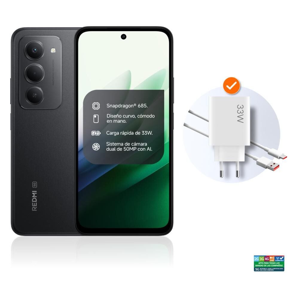 Smartphone Xiaomi Redmi 15 / 5G / 256 GB / Negro /Liberado image number 0.0