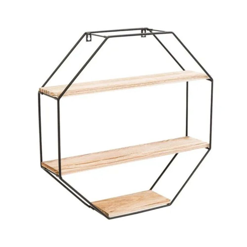 Repisa Organizador Decorativa Hexagonal Pared Flotante image number 1.0