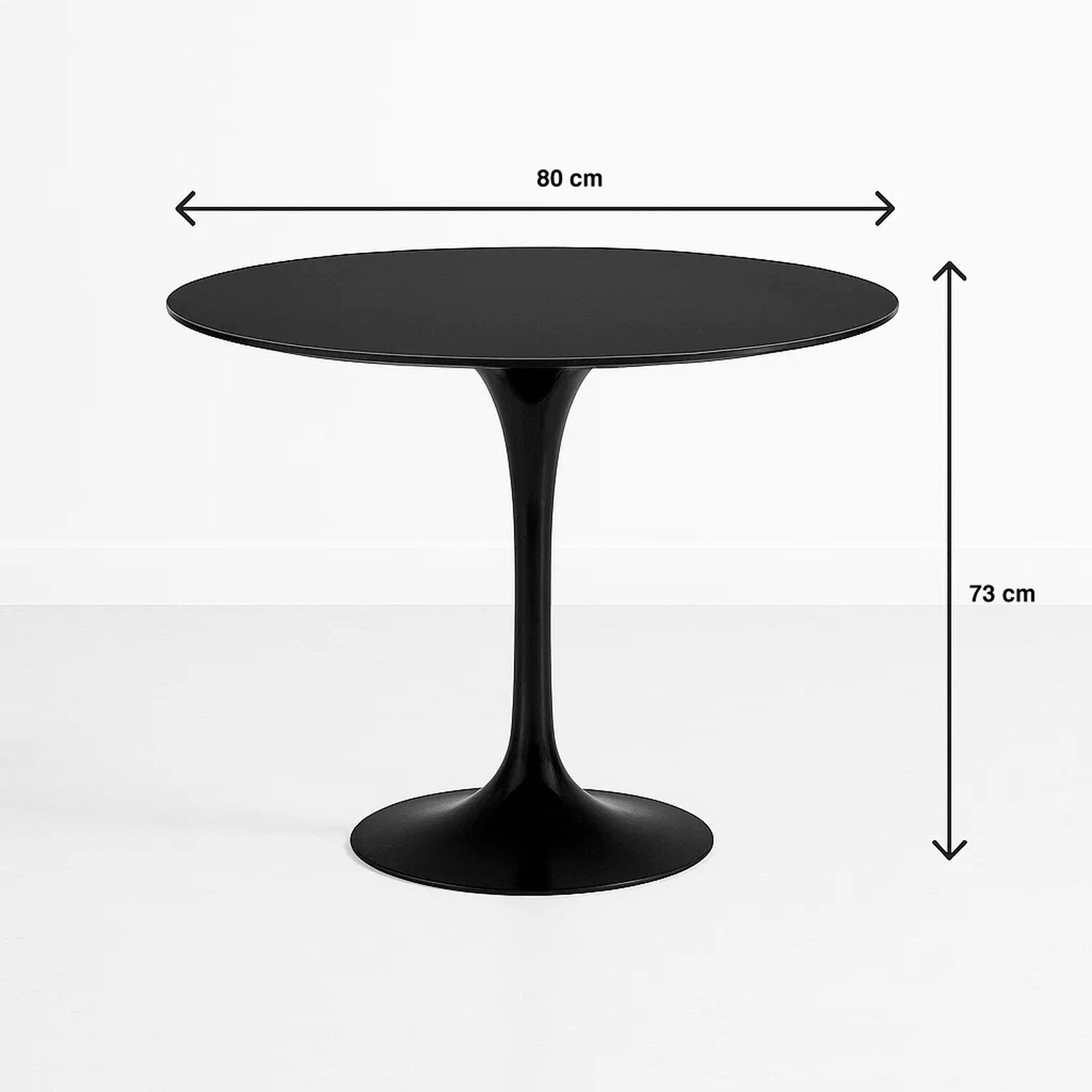 Mesa De Comedor Tulip 80cm - Negra image number 3.0