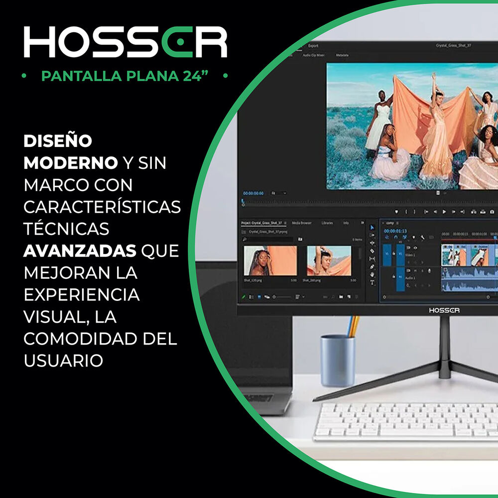 Monitor Notebook Pc Plano 24 Pulgadas Hosser Full Hd Hdmi image number 8.0