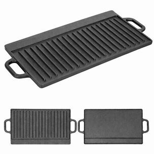 Plancha Parrilla Grill Reversible Hierro Fundido Cocina 50cm