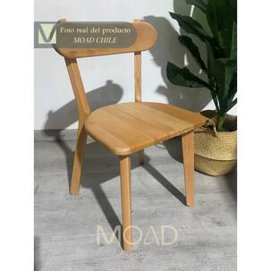 Pack De 2 Sillas Fresno De Madera Maciza Respaldo S&oacute;lido