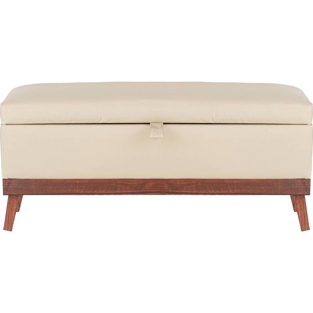 Banqueta Con Ba&uacute;l Incy Creams Eco Cuero 120x40x50 Cm M&aacute;xima Design image number 0.0