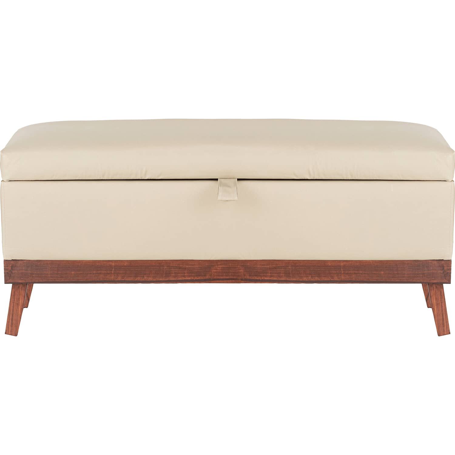 Banqueta Con Ba&uacute;l Incy Creams Eco Cuero 120x40x50 Cm M&aacute;xima Design image number 0.0