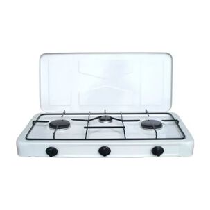 Cocina Encimera Con Tapa A Gas 3 Hornillas