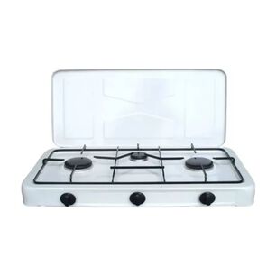 Cocina Encimera Con Tapa A Gas 3 Hornillas