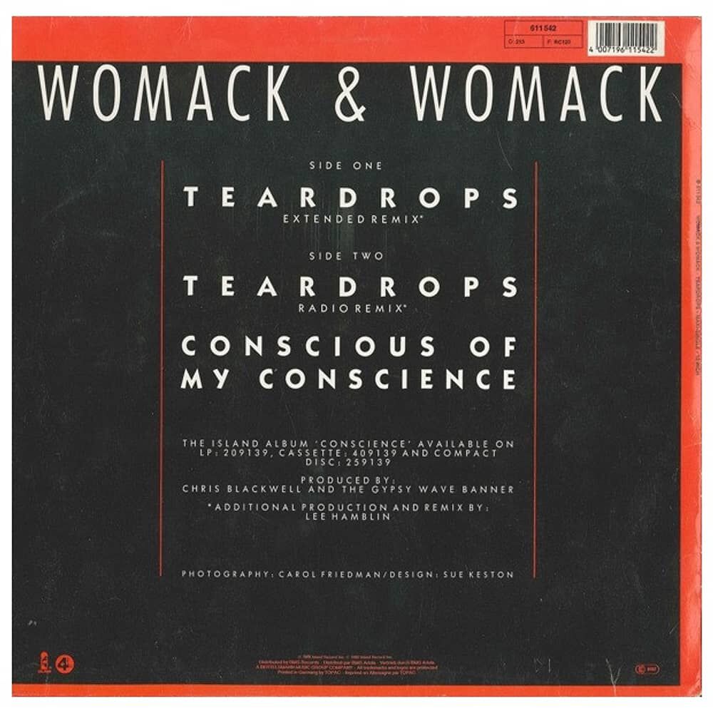 Womack & Womack - Teardrops | 12" Maxi Single Usado image number 1.0
