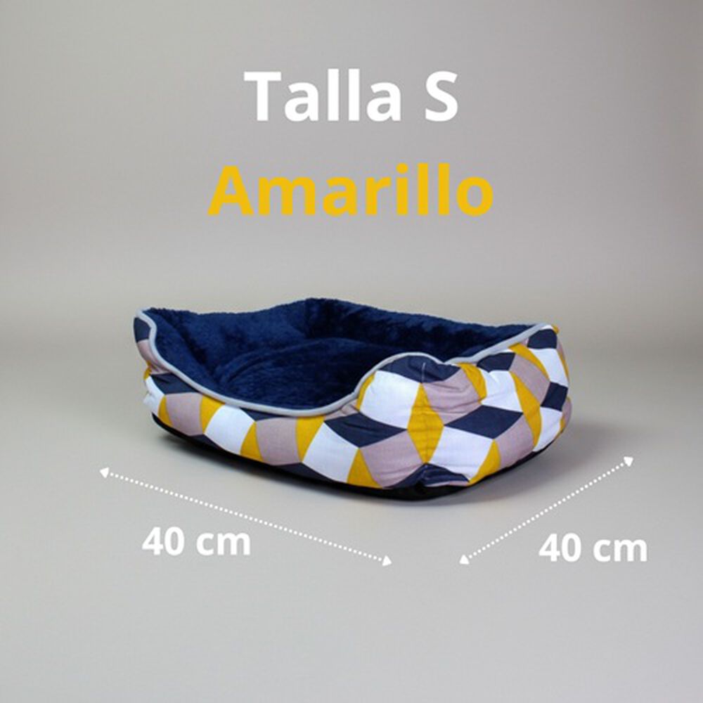 Cama Para Mascotas Espuma - Talla S (tricolor Amarillo) image number 1.0