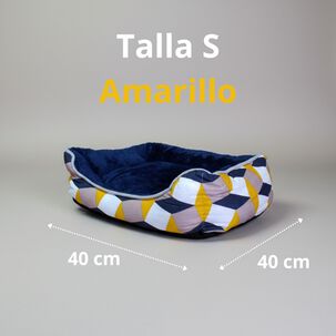 Cama Para Mascotas Espuma - Talla S (tricolor Amarillo)