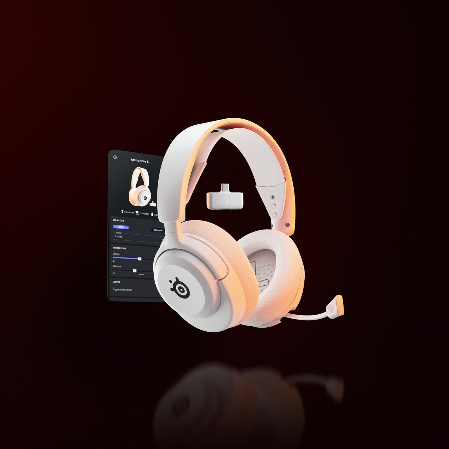 Aud&iacute;fonos Bluetooth Gamer Steelseries Nova 5 Blanco image number 2.0