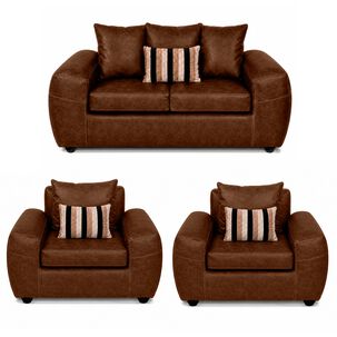 Juego De Living Elegant Detail Houston Pu / 4 Cuerpos