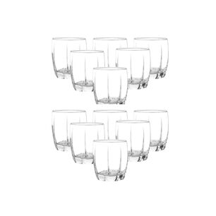 Set 12 Vasos Amadeus Rocks Bajos 353ml Menaje Cocina Cristar