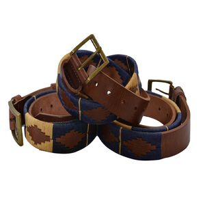 Cintur&oacute;n Cuero Bordado Pampa Talla M Caf&eacute; Raiquen