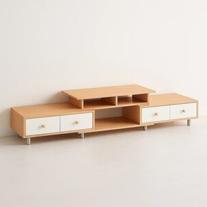 Rack Tv Extendible Cuatro Cajones