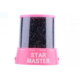L&aacute;mpara Proyector Luz Led Estrellas Y Luna Port&aacute;til Rosa
