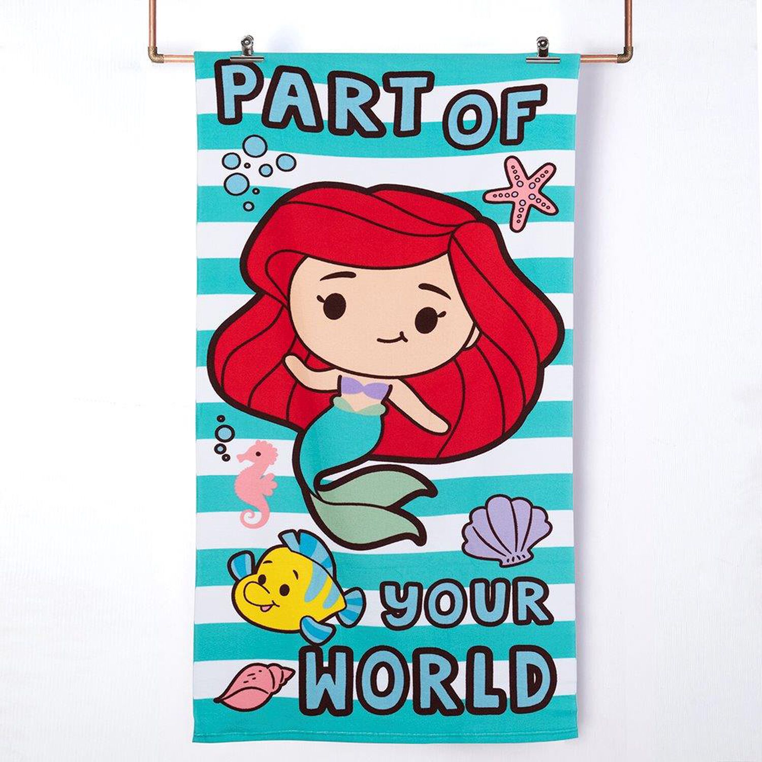Toalla Playa C/bolso 70x140+33x42 Princesas Ariel image number 0.0