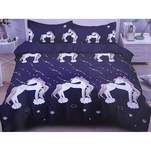 Juego De Sabana Infantil 1.5 Plazas Multiestacion Unicornios