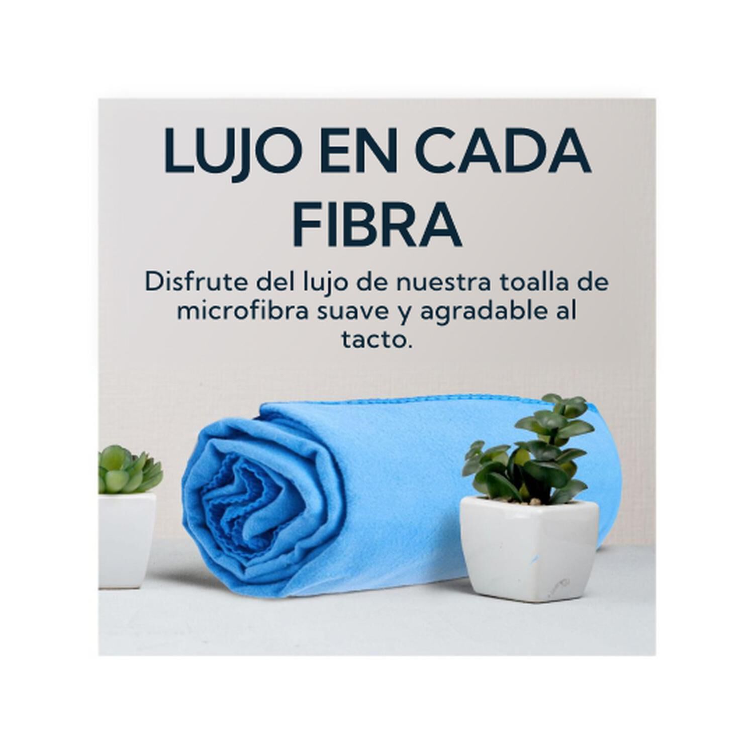 Pack 2 Toallas Microfibra Suede Azul image number 1.0
