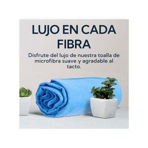 Pack 2 Toallas Microfibra Suede Azul