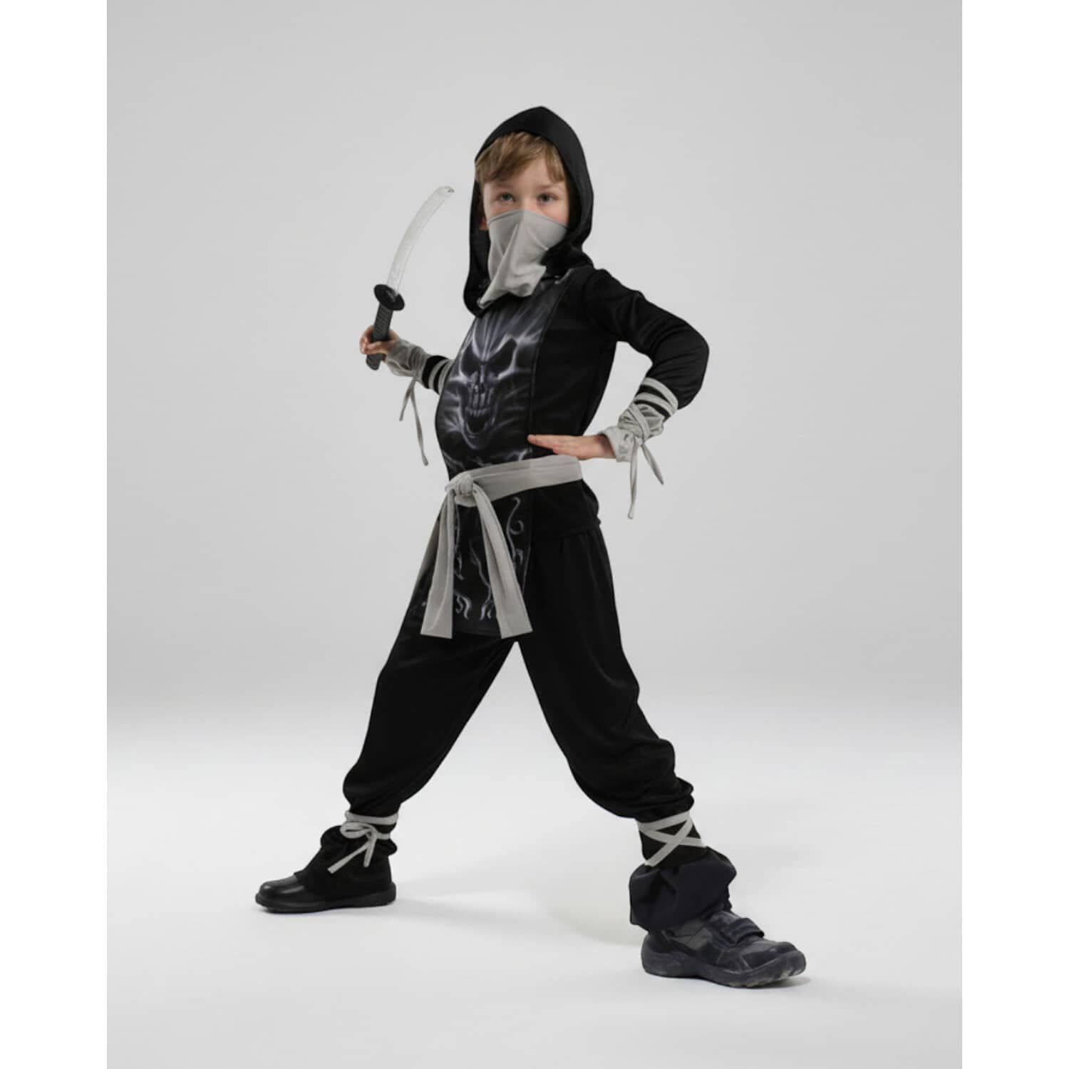 Disfraz Premium Ninja Dragon Esqueleto Camuflaje Infantil image number 7.0