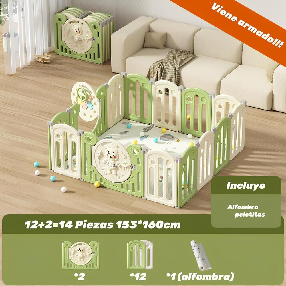 Corral Armado Multiposiciones Accesorios 153*160cm Lubabycas image number 7.0