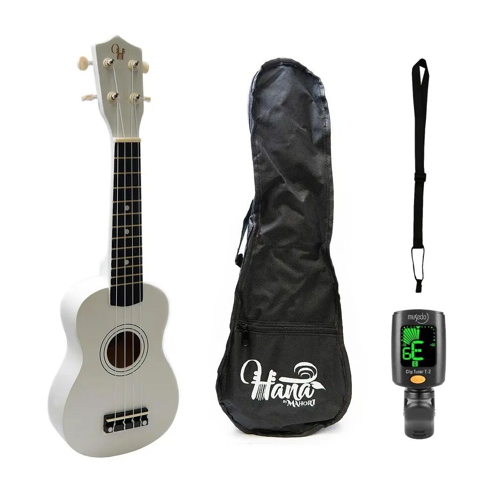 Full Pack Ukelele Soprano Hana Blanco+clip+strap. Allegro image number 0.0