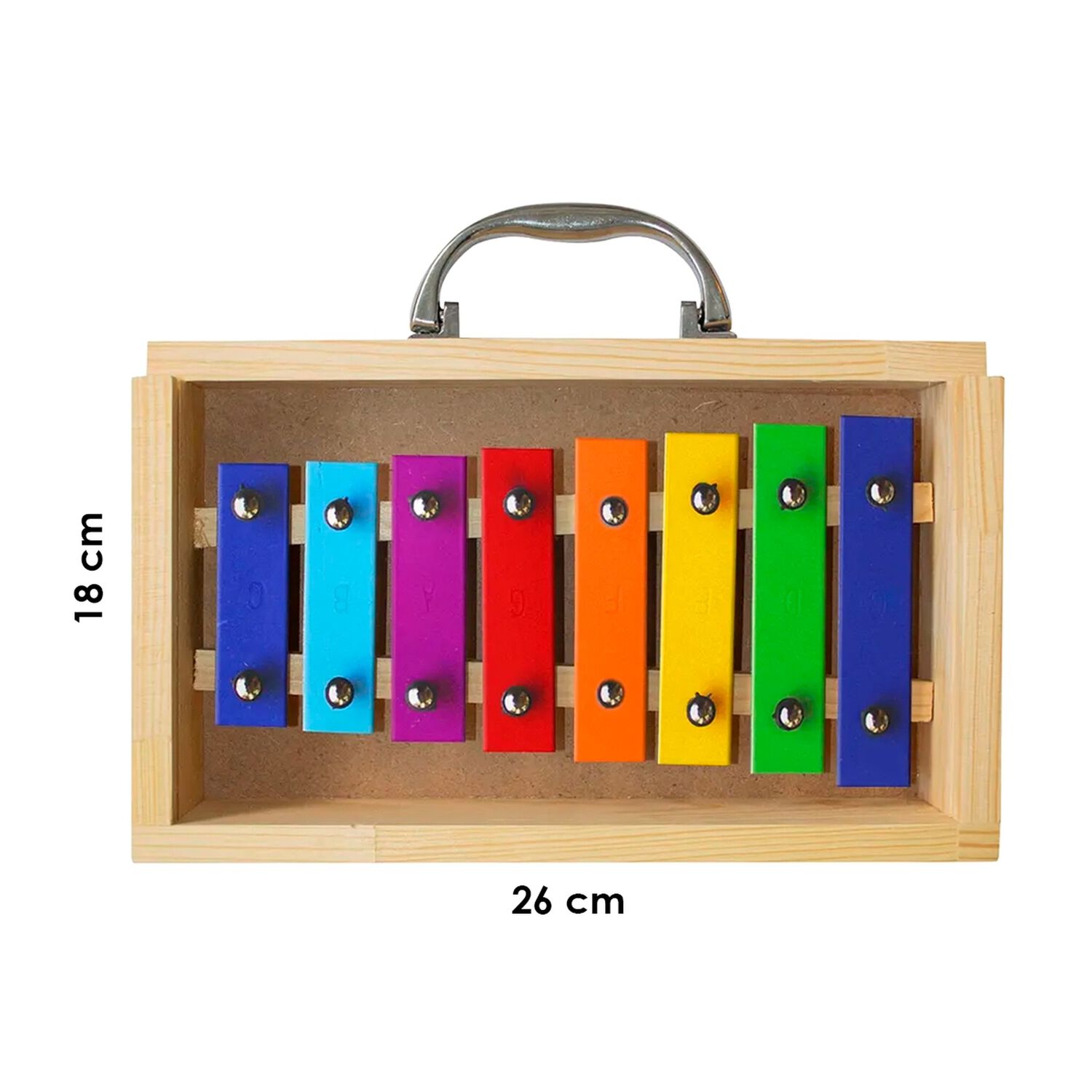 Metal&oacute;fono Diat&oacute;nico 8 Tonos Color Caja Madera All8sc image number 3.0