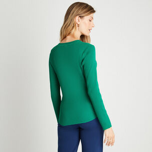 Sweater Con Escote Redondo Verde