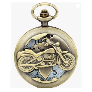 Reloj De Bolsillo Con Diseño De Moto