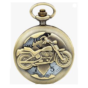 Reloj De Bolsillo Con Dise&ntilde;o De Moto