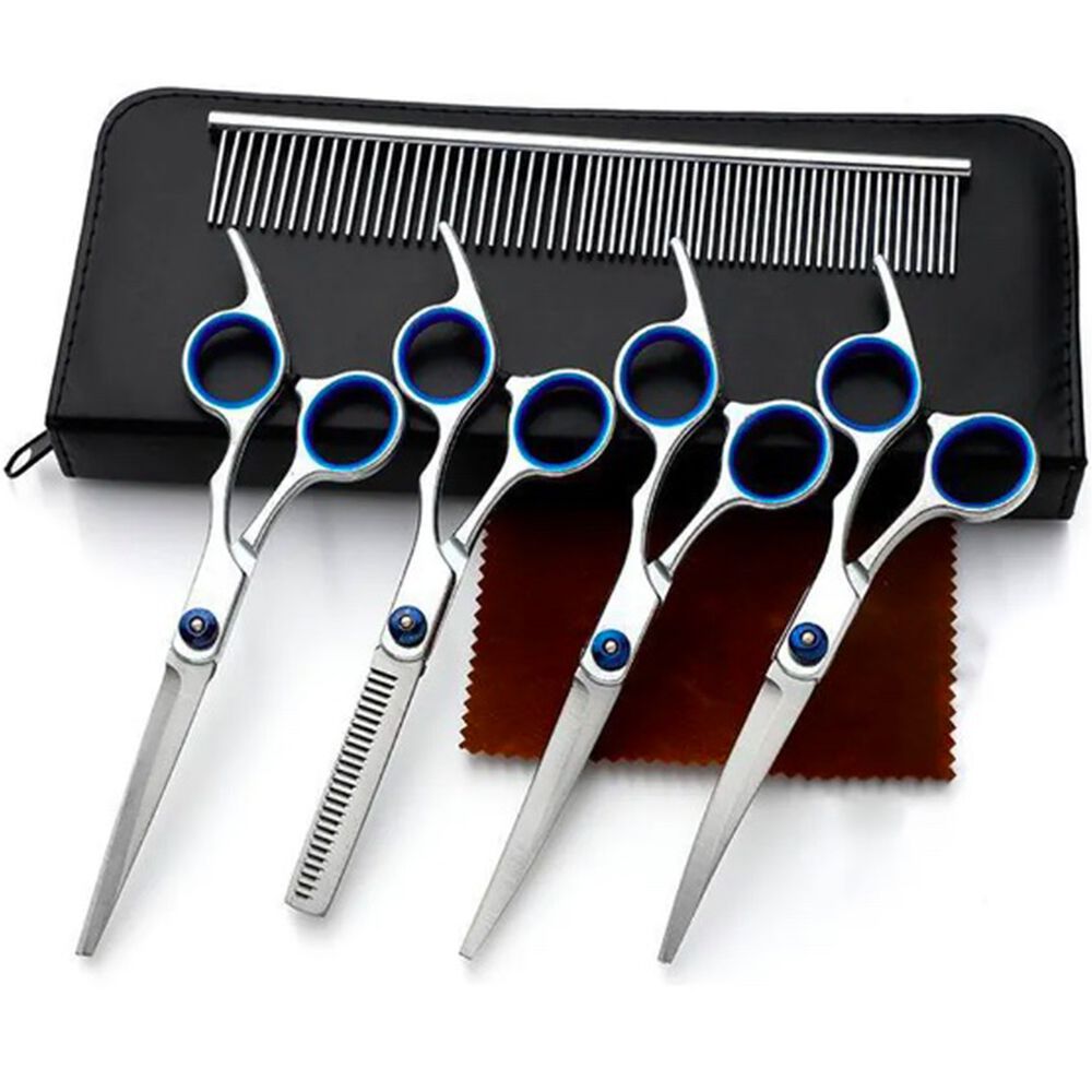 Juego De Tijeras De Aseo Para Mascotas Con 4 Tijeras 1 Peine image number 0.0